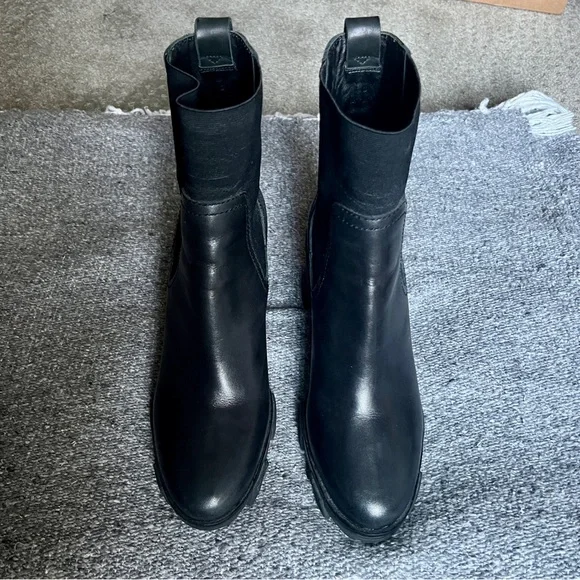 Rag & Bone Shiloh High Boots Black Leather Ankle Bootie 39 - Picture 4 of 7